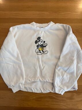 Mickey Mouse Genuine Mousewear Pullover Sweatshirt for Women White Size M